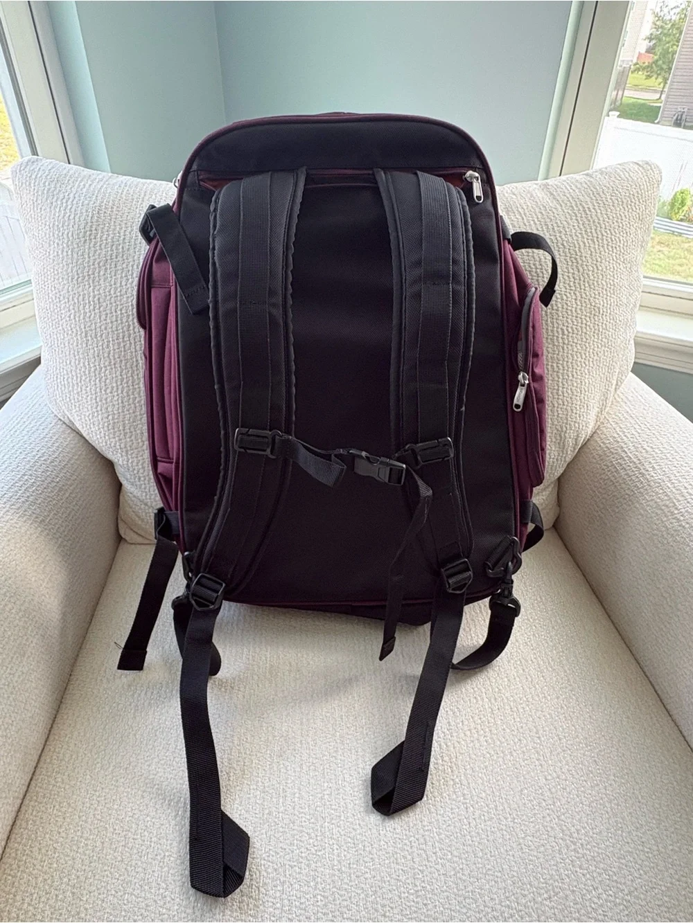eBags Mother Lode Jr Travel Backpack Carry-On Luggage Burgundy